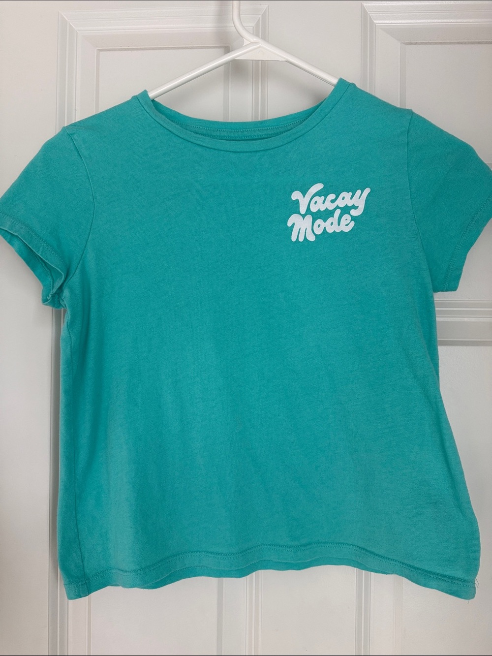 Kids 'Vacay Mode' Teal Short Sleeve Tee